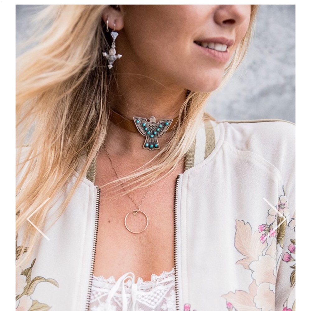 NWT Spell and the gypsy Collective Eagle Saphari Choker FIRM